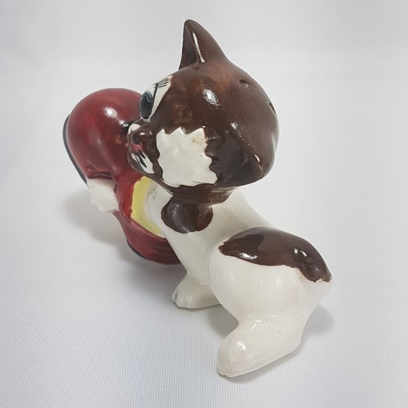 Vintage JAPAN Salt and Pepper Shakers Anthropomorphic Cats Kittens Pets Patches - Picture 10 of 16
